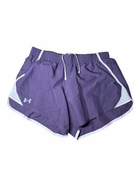 Under Armour Purple Women's Athletic Shorts with White Trim